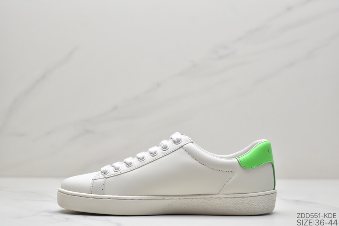 240 古驰GUCCI古驰 Ace Embroidered Low-Top拼色刺绣系列低帮潮流百搭休闲板鞋“米白绿红刺绣小蜜蜂”429446