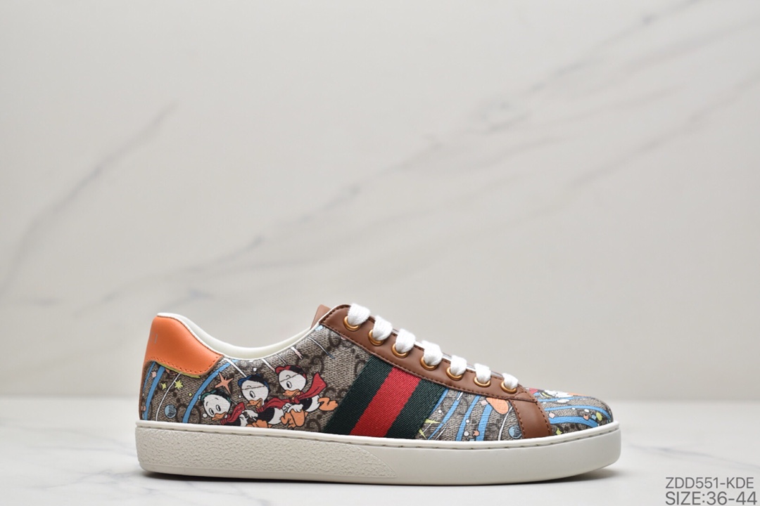 240 古驰GUCCI古驰 Ace Embroidered Low-Top拼色刺绣系列低帮潮流百搭休闲板鞋“米白绿红刺绣小蜜蜂”429446 A39G O9085