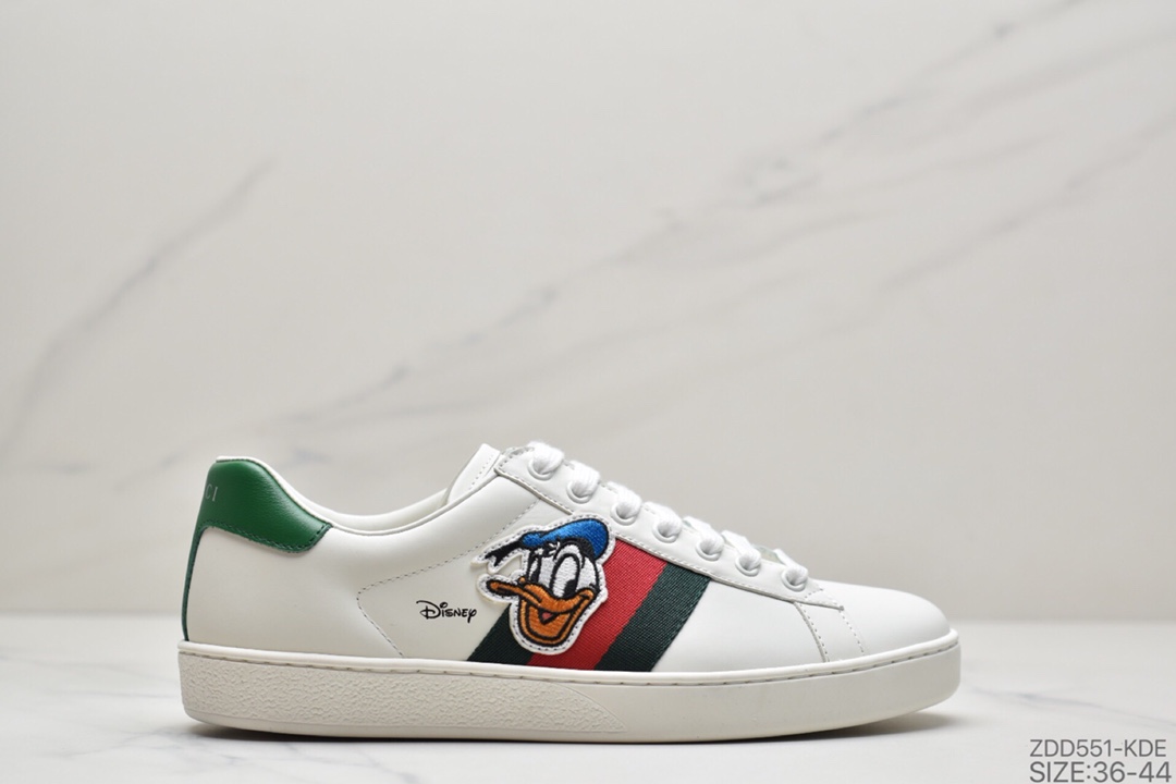 240 古驰GUCCI古驰 Ace Embroidered Low-Top拼色刺绣系列低帮潮流百搭休闲板鞋“米白绿红刺绣小蜜蜂”429446 A39G O9085