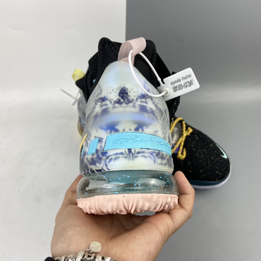 260 Nike LeBron 18 Reflections EP 詹姆斯18代男子篮球鞋 黑面青花纹 DB7644-003