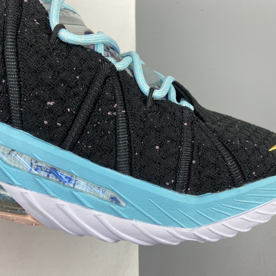 260 Nike LeBron 18 Reflections EP 詹姆斯18代男子篮球鞋 黑面青花纹 DB7644-003