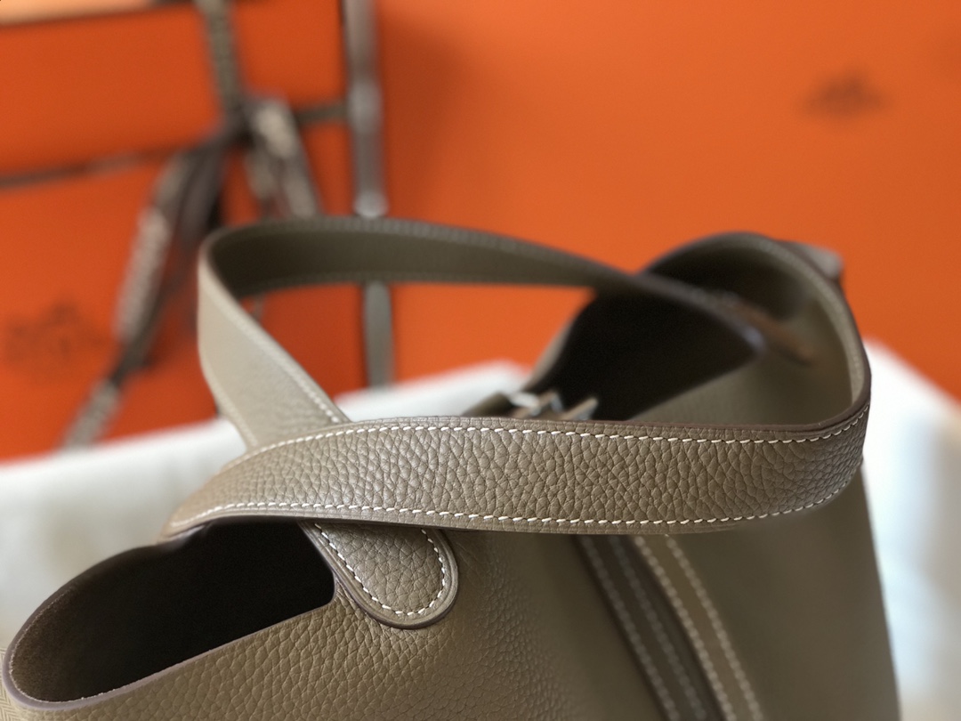 爱马仕 Hermès 高定典藏经典高奢皮具手袋托特包斜挎包女包 #157FE7B2 6
