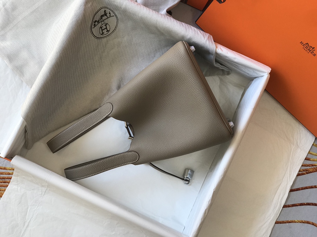 爱马仕 Hermès 高定典藏经典高奢皮具手袋托特包斜挎包女包 #157FE7B2 4