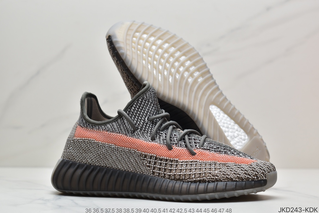 160 联乘侃爷Kanye West x Adidas Yeezy Boost 350 V2”Ash Stone”百搭轻便爆米花中底休闲运动慢跑鞋“火山灰岩兵马俑”GW0089
