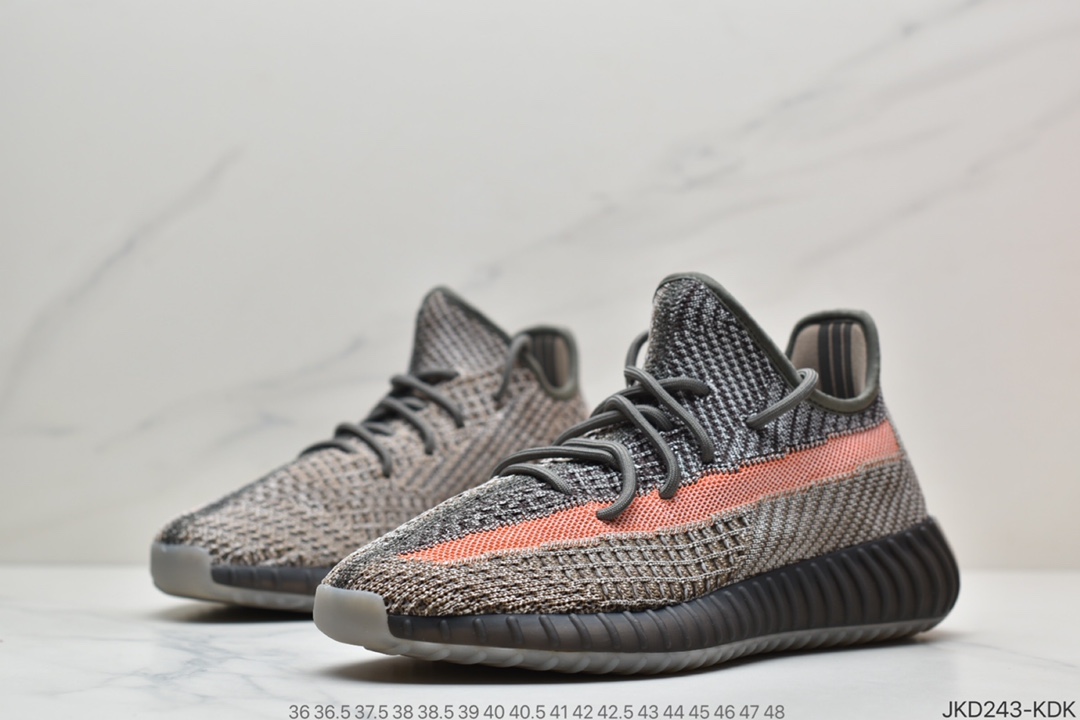 160 联乘侃爷Kanye West x Adidas Yeezy Boost 350 V2”Ash Stone”百搭轻便爆米花中底休闲运动慢跑鞋“火山灰岩兵马俑”GW0089