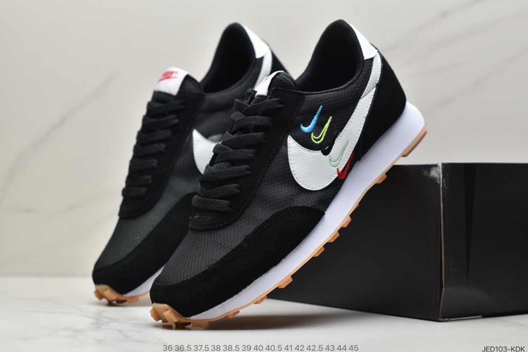 150 Nike Daybreak SP”Grey/Black/Blue/Color”OG破晓系列华夫复古休闲运动慢跑鞋“半透明浅灰黑蓝亮绿彩虹串标钩子”  CK2351-426