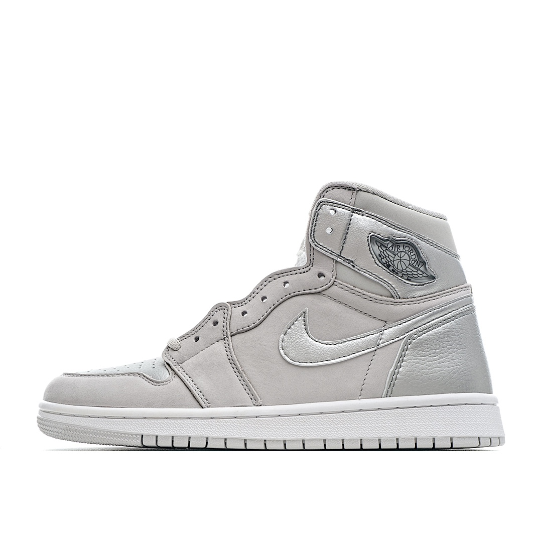 I0 Air Jordan 1 Retro High AJ1乔1高帮文化篮球鞋 灰银