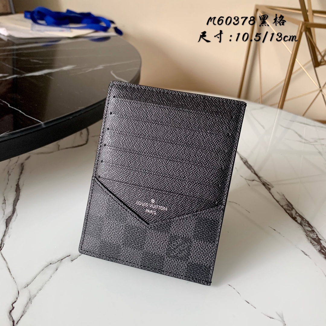 Louis Vuitton Wallet Card pack Black Grid Damier Graphite Canvas N60378