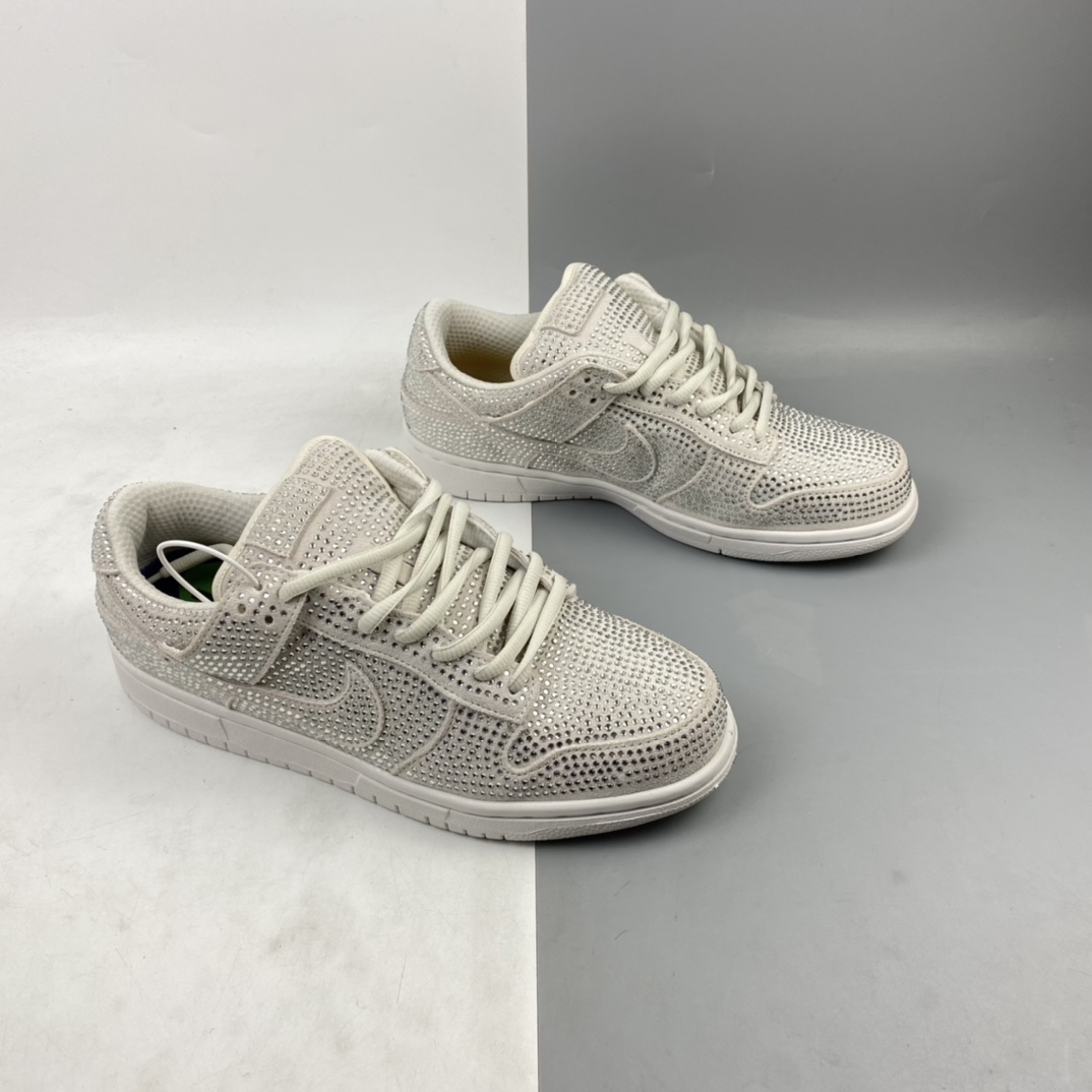 260 Cactus Plant Flea Market唐人街跳蚤市场CPFM x Nk SB Dunk LowPure Platinum”Swarovski Crystals” 扣篮系列低帮休闲运动滑板板鞋 CZ2670-001