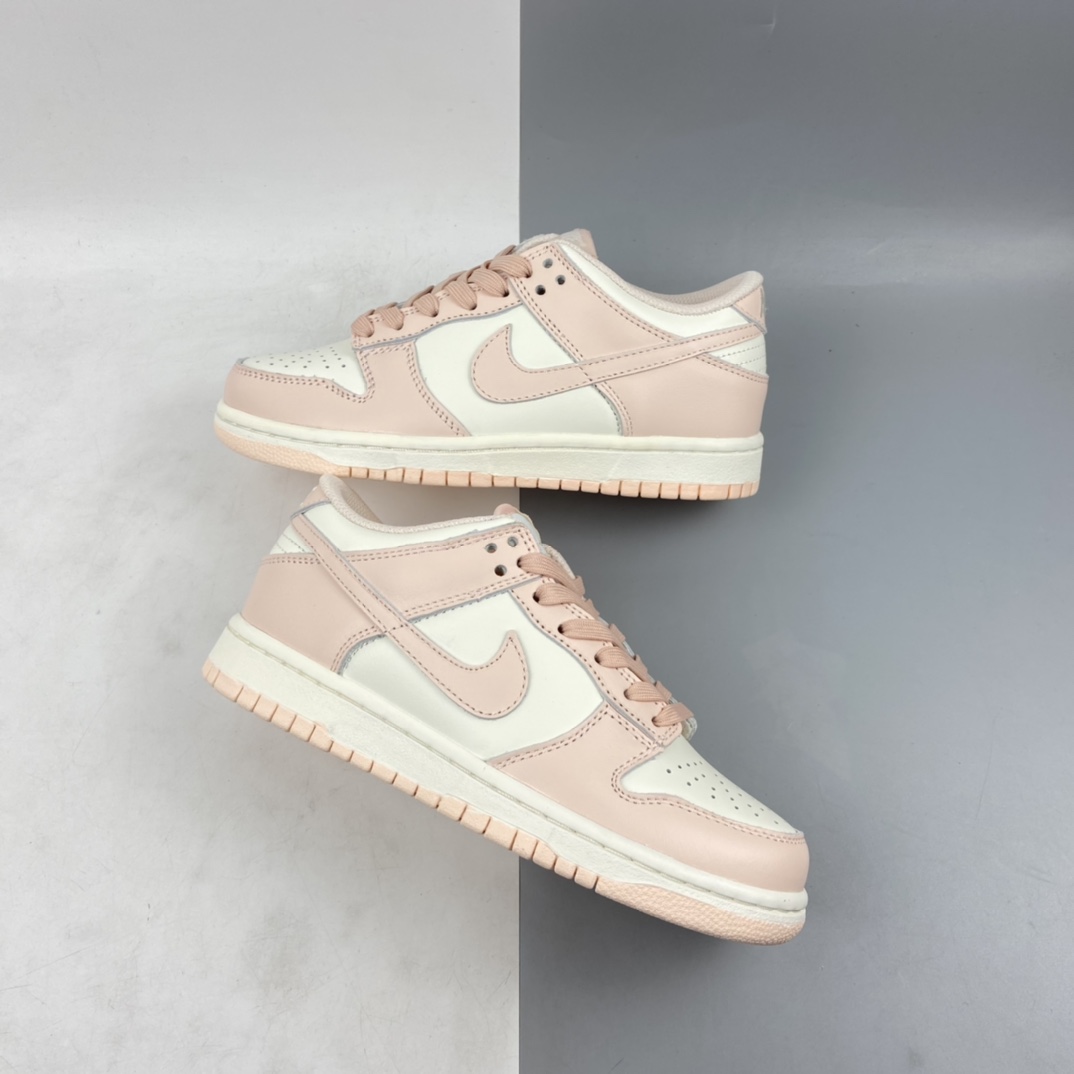 300 Nk SB Dunk Low ”Orange Pearl” 扣篮系列“樱花粉白粉珍珠”低帮休闲运动滑板鞋 DD1503-102
