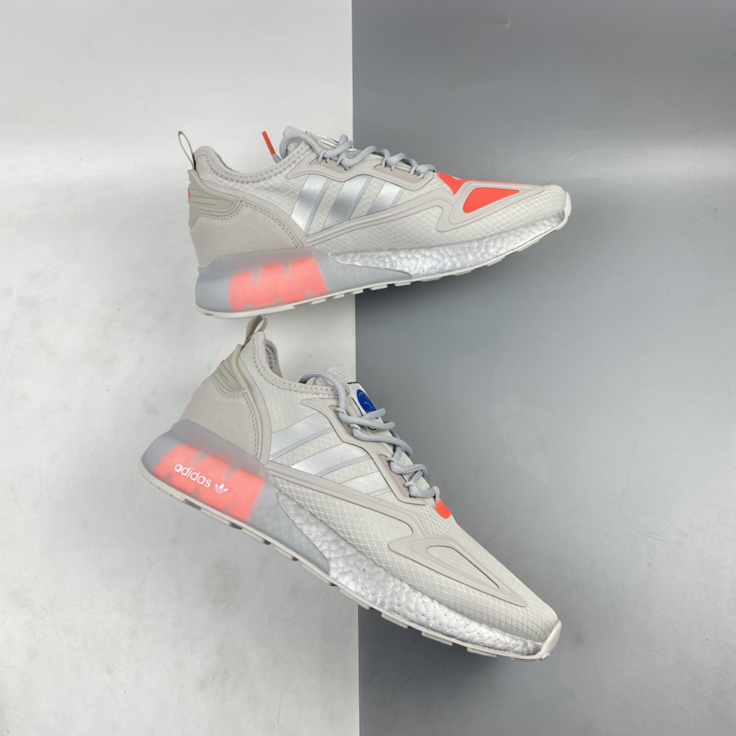 240 Ad ZX 2K Boost 网纱针织呼吸面套脚休闲运动慢跑鞋 FX7028