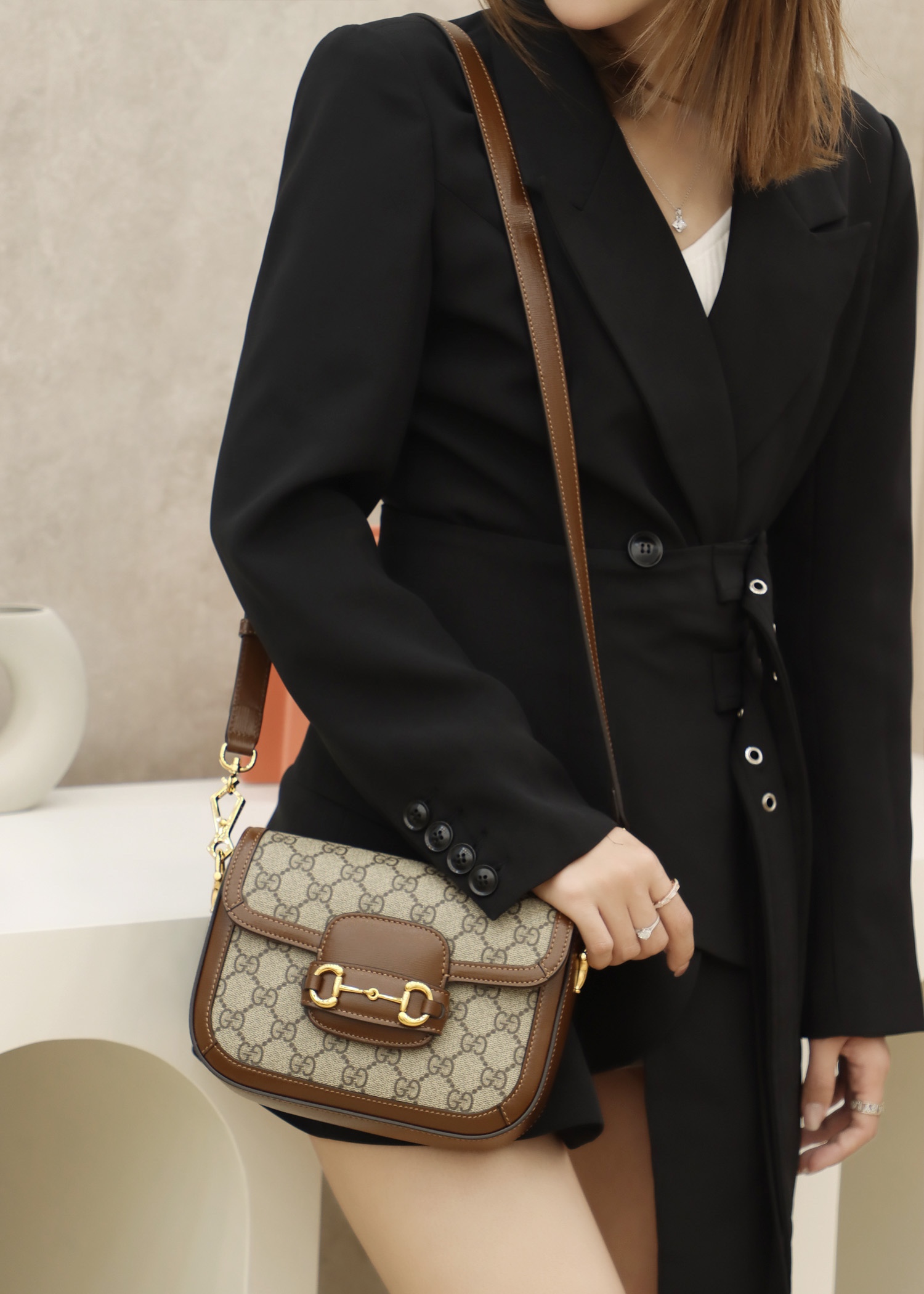 Gucci Horsebit 1955系列迷你马鞍包 658574 HUHHG 8565