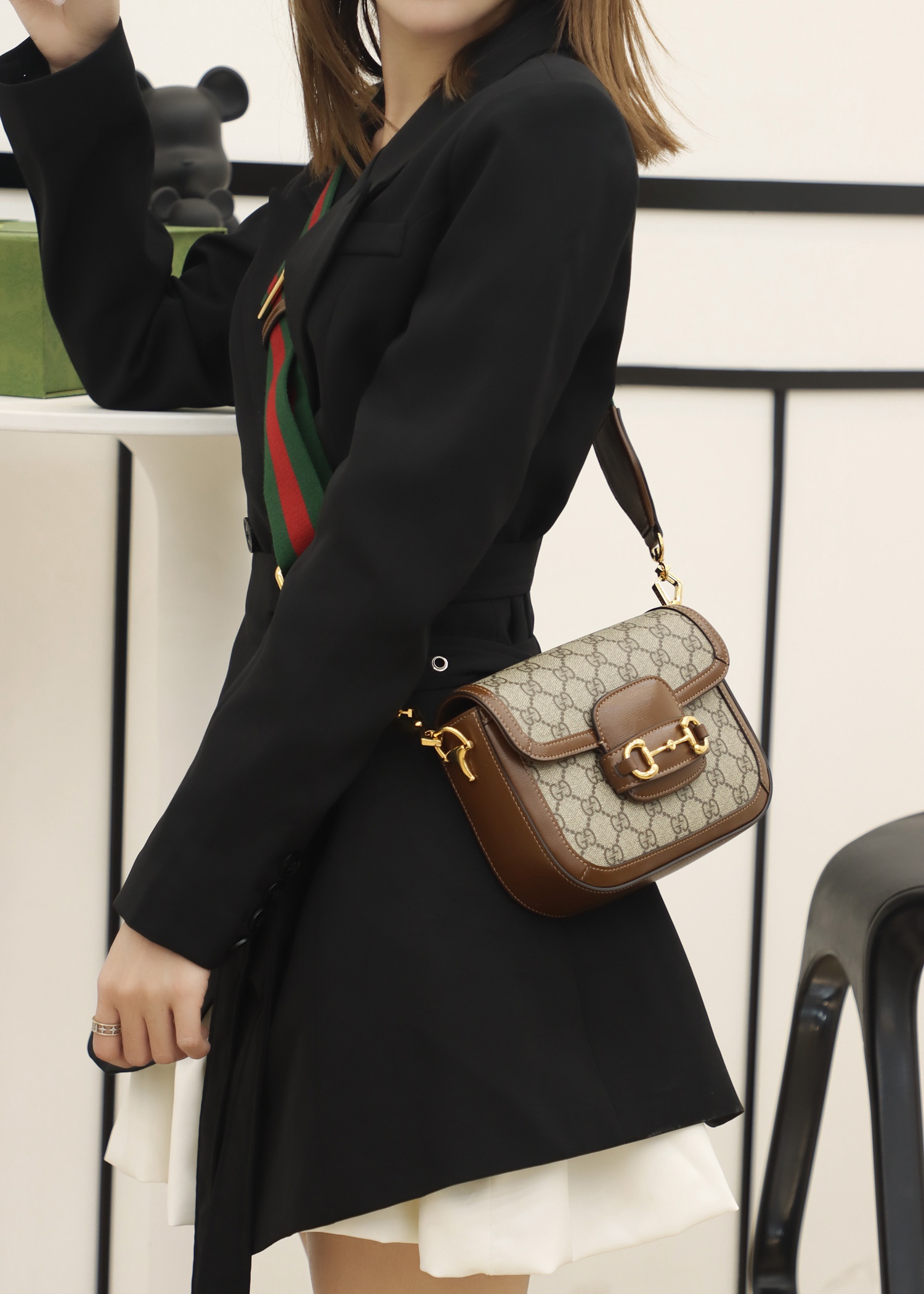 Gucci Horsebit 1955系列迷你马鞍包 658574 HUHHG 8565