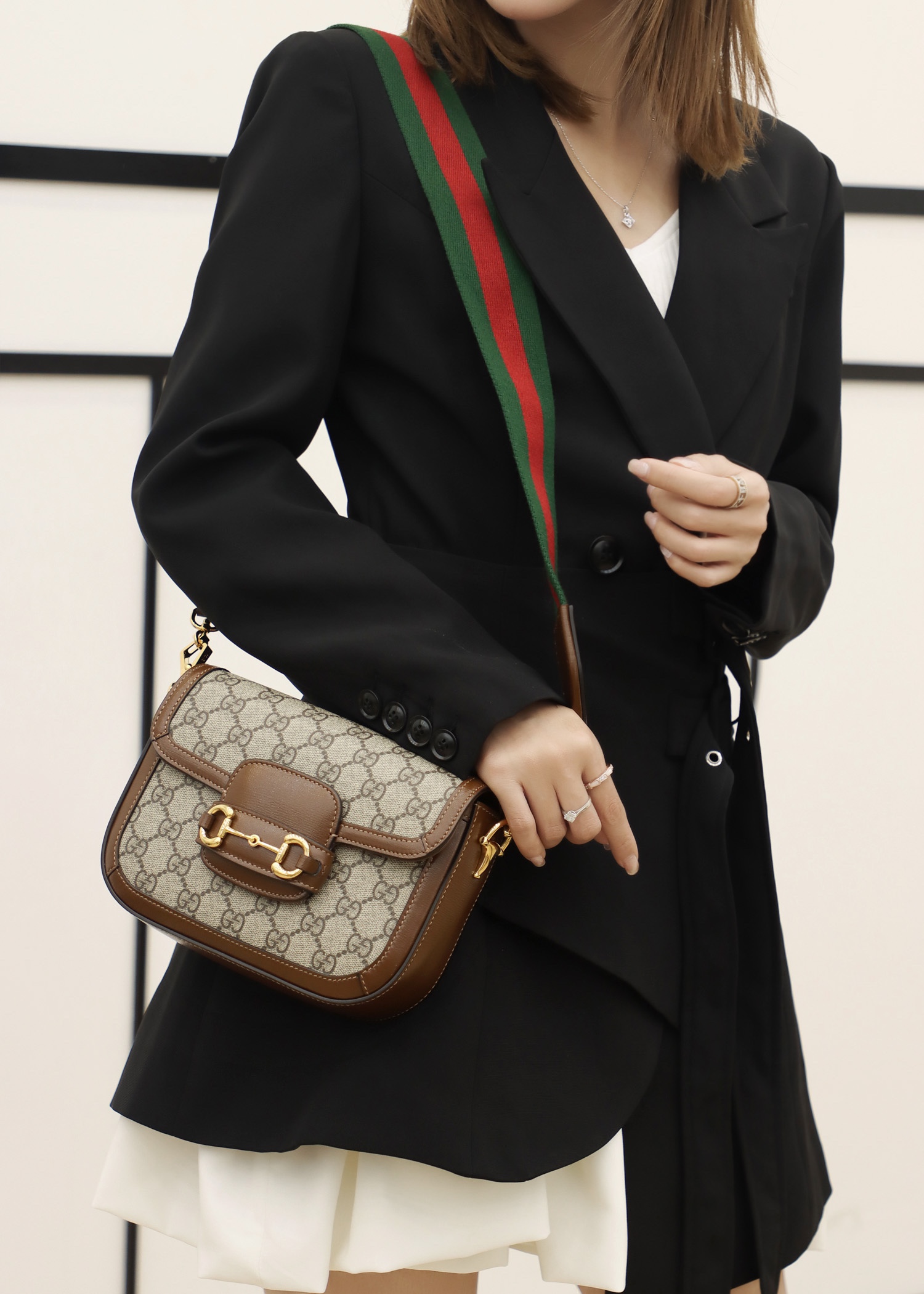 Gucci Horsebit 1955系列迷你马鞍包 658574 HUHHG 8565