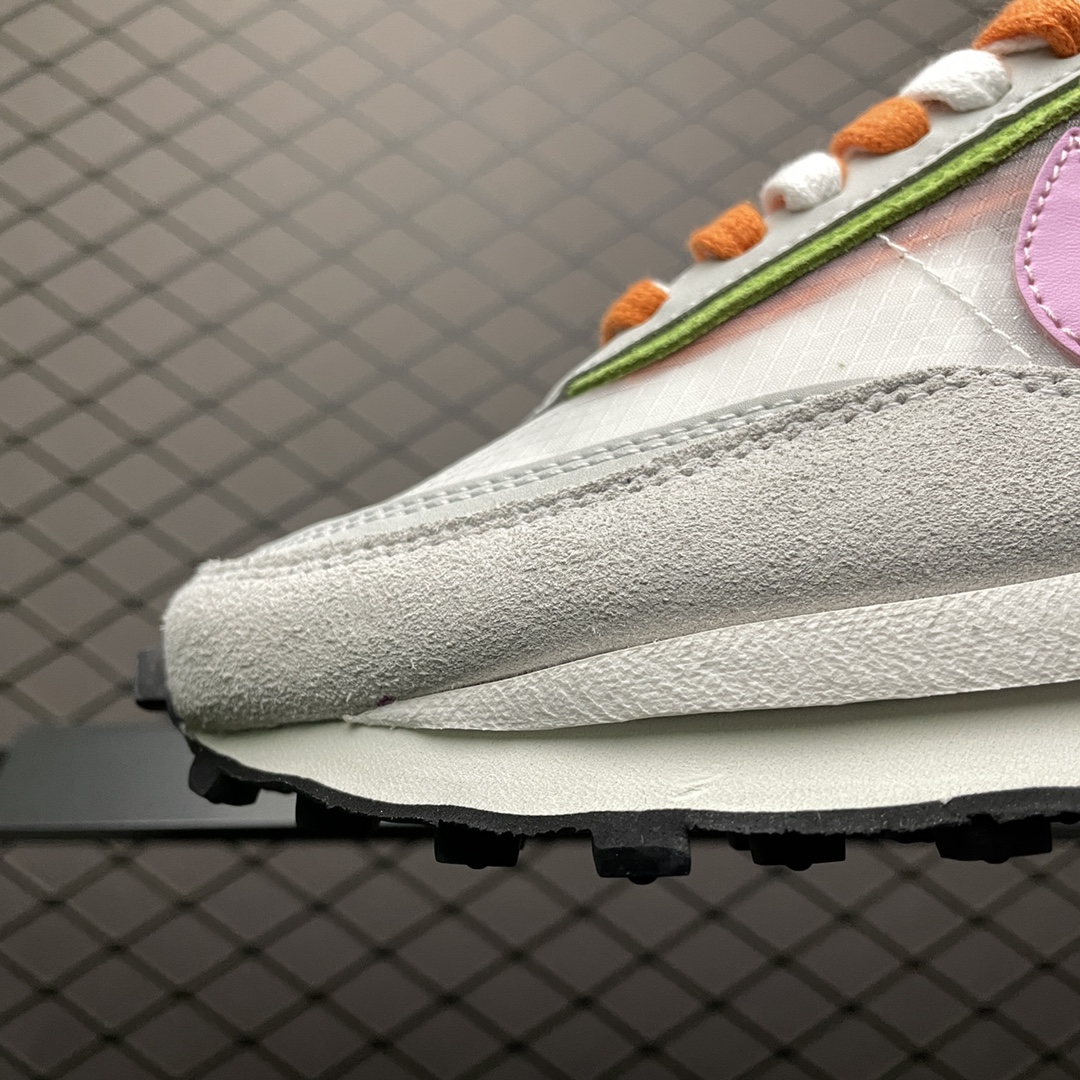 200 Sacai x Nike Ldwaffle 联名款解构双勾双标双鞋带厚底休闲跑步鞋 DH1347-100