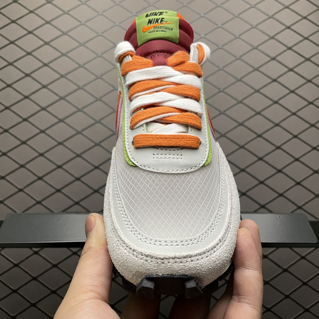 200 Sacai x Nike Ldwaffle 联名款解构双勾双标双鞋带厚底休闲跑步鞋 DH1347-100