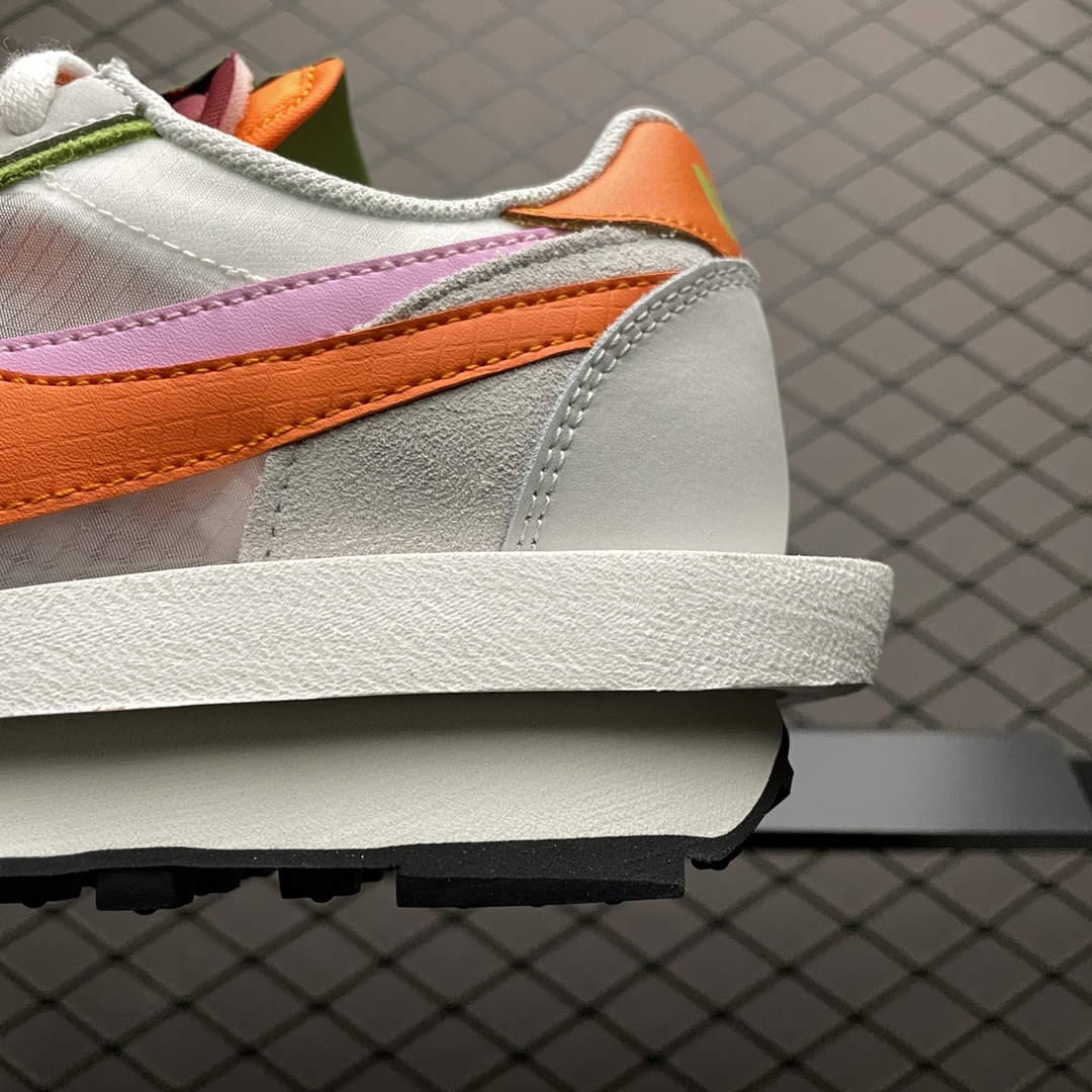 200 Sacai x Nike Ldwaffle 联名款解构双勾双标双鞋带厚底休闲跑步鞋 DH1347-100
