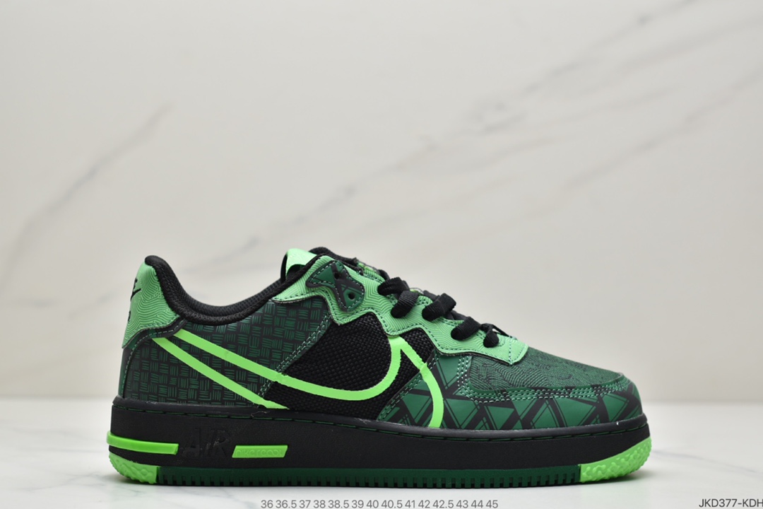 160  耐克NK Air Force 1 React “Naija”尼日利亚球衣空军一号板鞋 CW3918-001