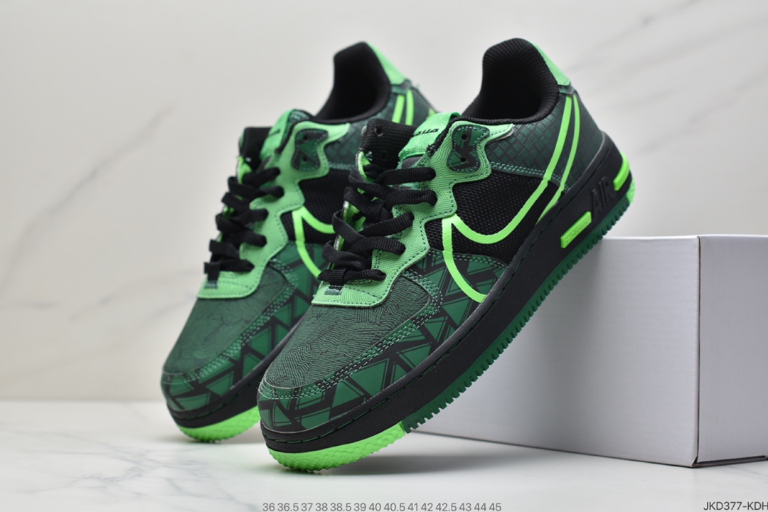 160  耐克NK Air Force 1 React “Naija”尼日利亚球衣空军一号板鞋 CW3918-001