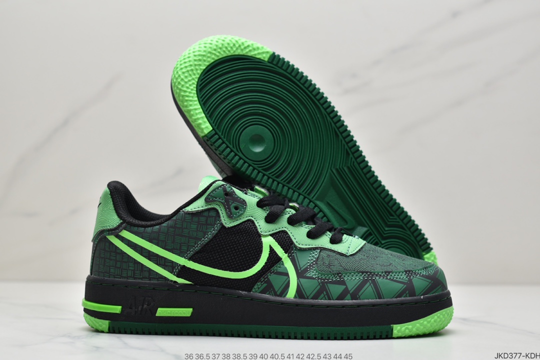 160  耐克NK Air Force 1 React “Naija”尼日利亚球衣空军一号板鞋 CW3918-001