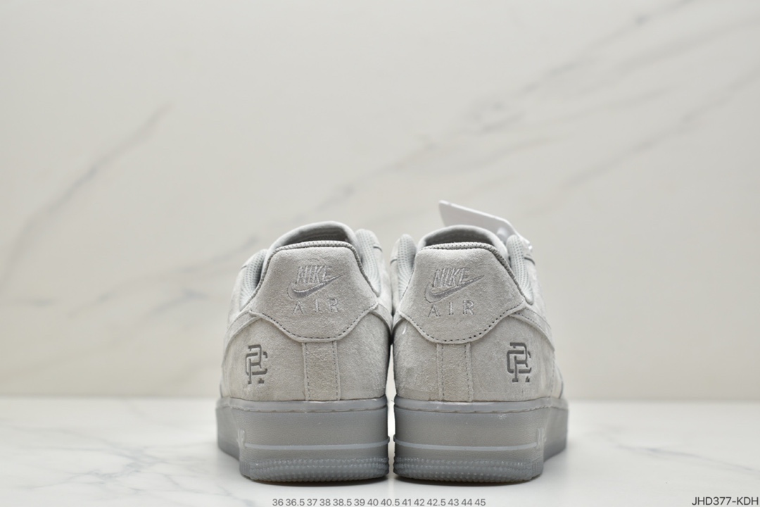 200 耐克Reigning Champ X NK Air Force1 Low 卫冕冠军联名空军一号低帮帮板鞋 酷灰 AA1117-900