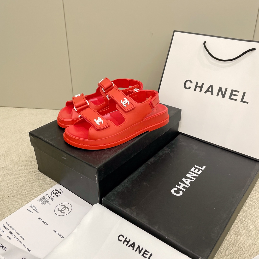 Quelle réplique 1: 1
 Chanel Chaussures Sandales Série printemps