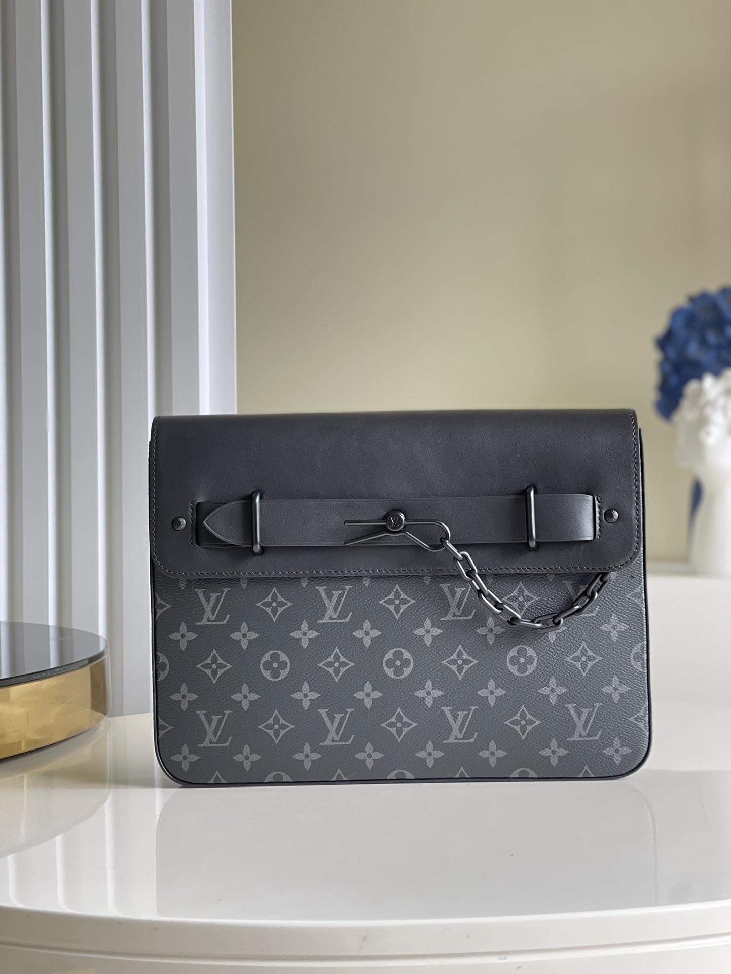 Louis Vuitton Luxury
 Bags Handbags Black Monogram Canvas Pochette Chains M80107