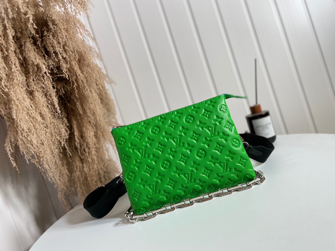 Louis Vuitton LV Coussin Bags Handbags Beige Black Green White Sheepskin Spring/Summer Collection Baguette M57936