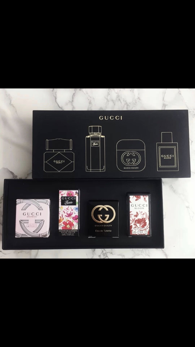 Gucci Miniature Perfume Set - Bamboo, Flora, Guilty, Bloom - 4 x 5ml