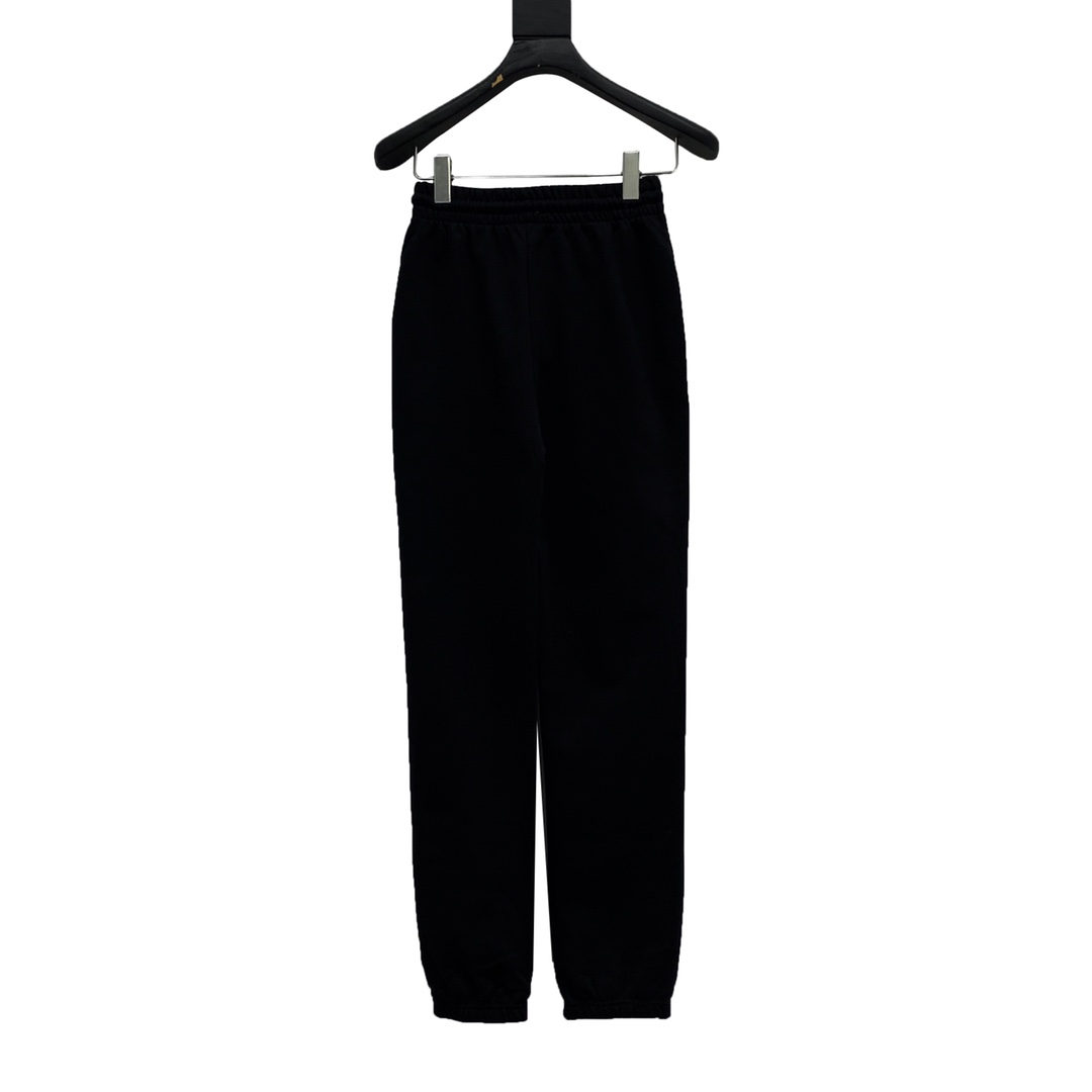 Celine 21ss Classic Embroidery Leisure Sports Pants: Simple Design, Pure Cotton, All Seasons - 图片 2