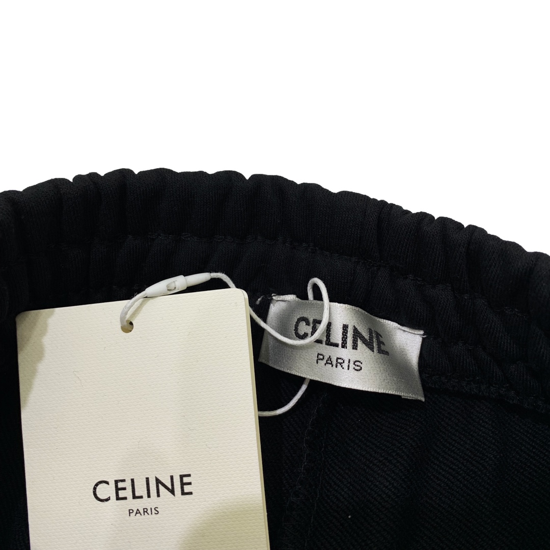Celine 21ss Classic Embroidery Leisure Sports Pants: Simple Design, Pure Cotton, All Seasons - 图片 4