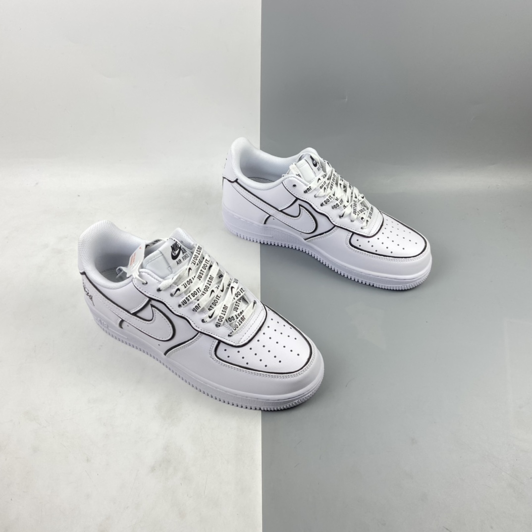 280 Stussy x Nike Air Force 1 Low 斯图西联名 白炫彩反光空军一号低帮休闲板鞋 BQ6425-109