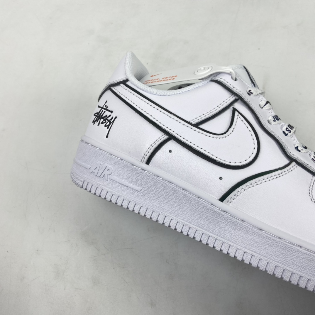 280 Stussy x Nike Air Force 1 Low 斯图西联名 白炫彩反光空军一号低帮休闲板鞋 BQ6425-109