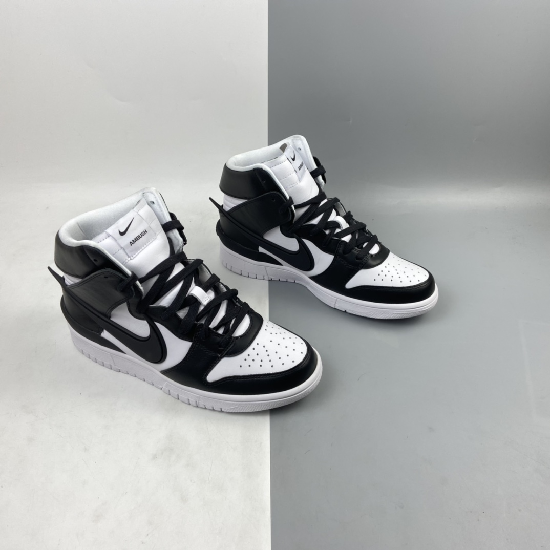 450 AMBUSH x Nike Dunk High ”Black” 黑白熊猫 CU7544-001