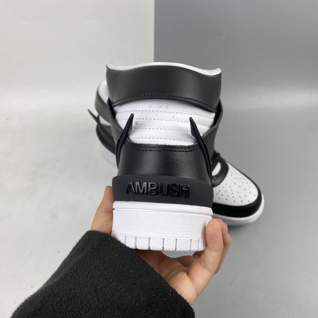 450 AMBUSH x Nike Dunk High ”Black” 黑白熊猫 CU7544-001