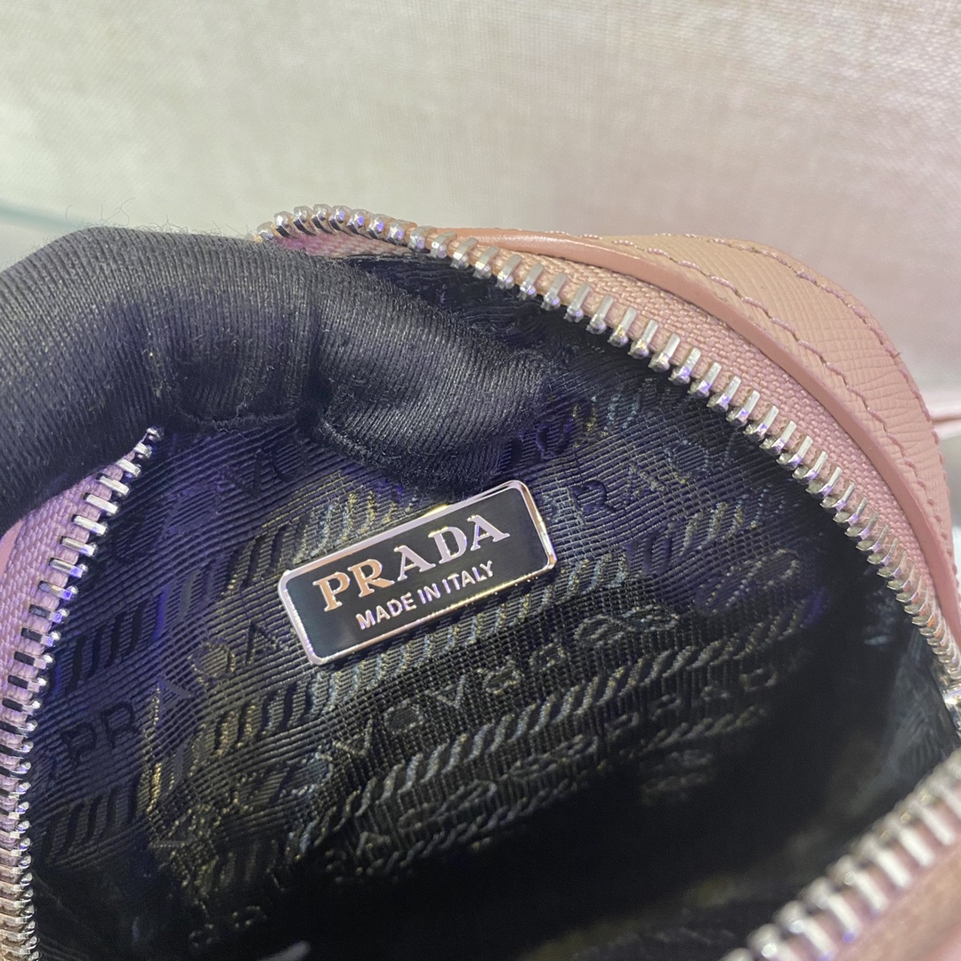 PRADA普拉达Saffiano皮革男女通用迷你手袋1BH183