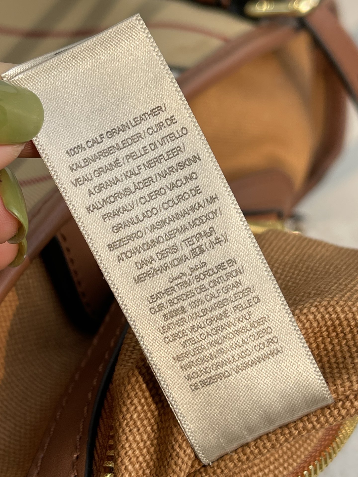 Burberry bag The original anti-counterfeiting washing water mark can be seen by those who know the product at a glance! — photo 4