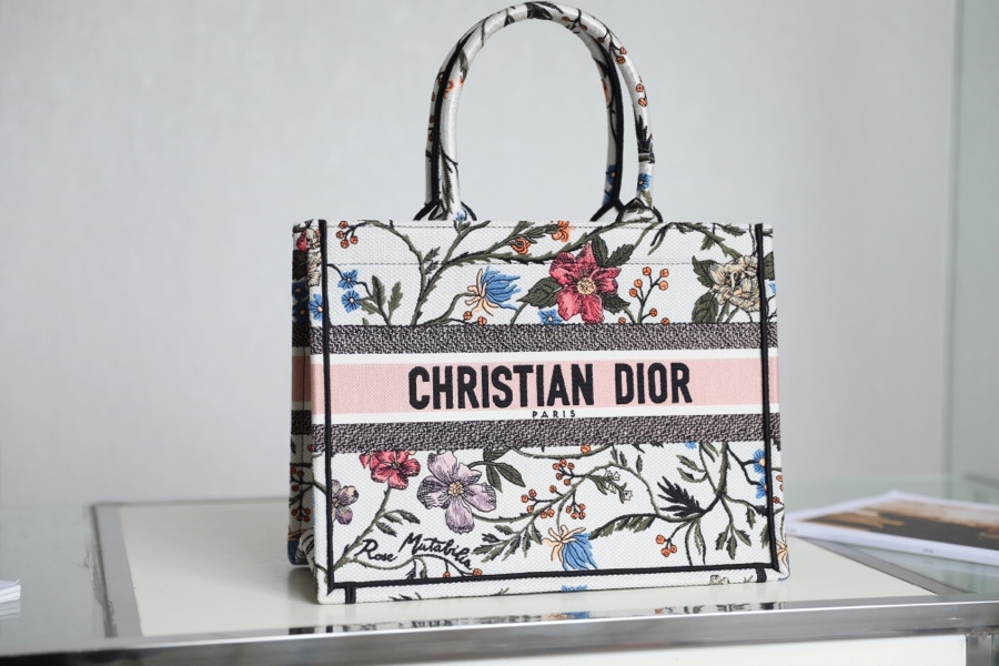Dior Book Tote Handbags Tote Bags Embroidery Canvas