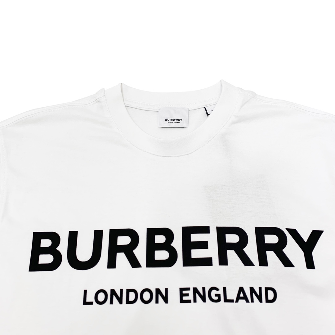 Burberry/巴宝莉 胸前字母logo短袖 60支双股丝光棉面料