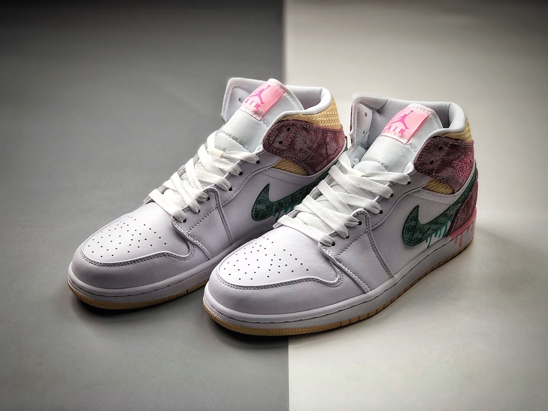 260  Air Jordan 1 Mid AJ1乔1中帮文化篮球鞋  DD1666-100