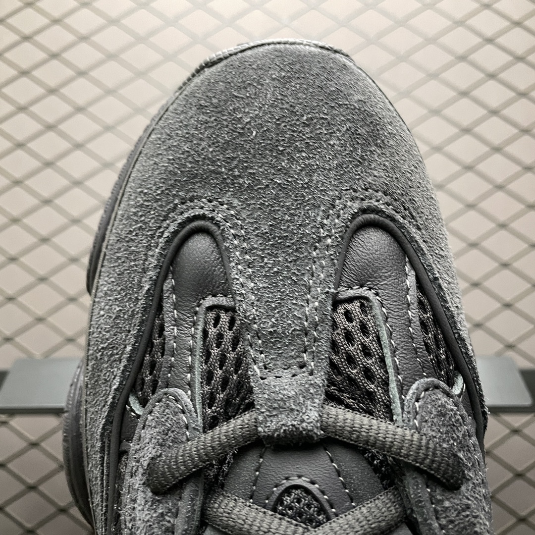 450 纯原版本 AD 阿迪达斯 Yeezy 500 Desert Rat 侃爷椰子500 ”Utility Black ” 全黑 碳灰 F36640