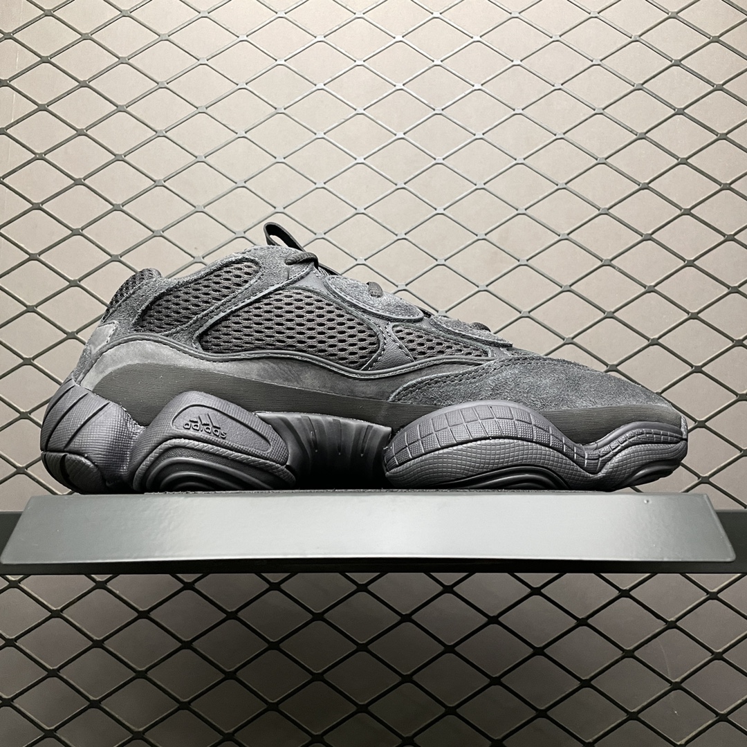 450 纯原版本 AD 阿迪达斯 Yeezy 500 Desert Rat 侃爷椰子500 ”Utility Black ” 全黑 碳灰 F36640