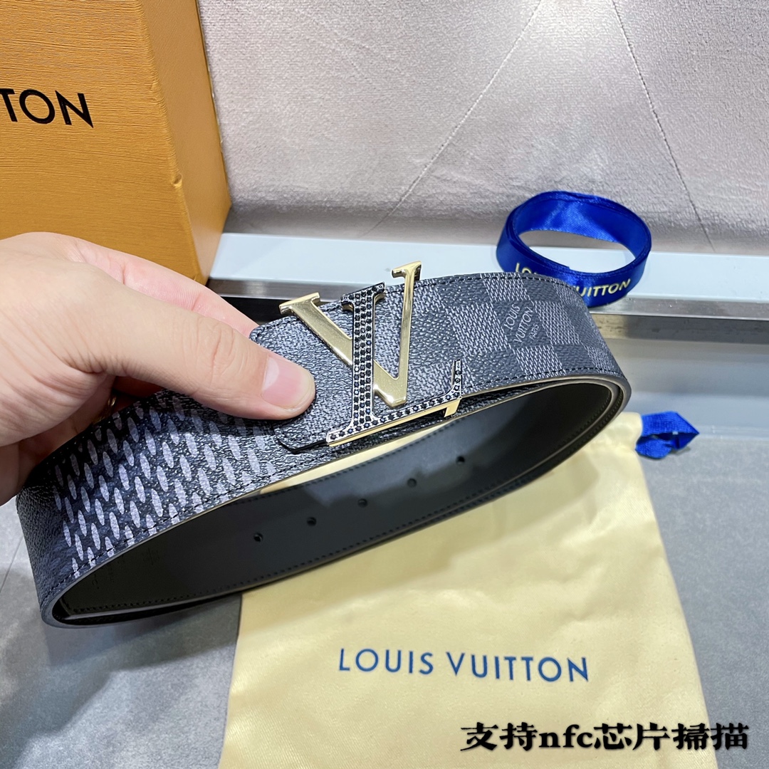 Louis Vuitton Belts Calfskin Canvas Cowhide Spring Collection