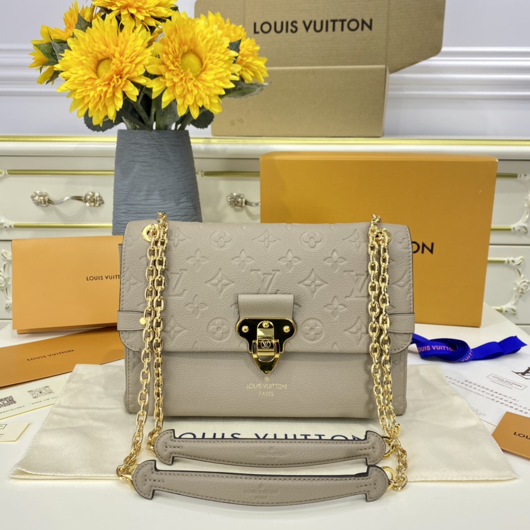 Louis Vuitton LV Vavin Bags Handbags Gold Grey All Steel Empreinte​ Cowhide Casual