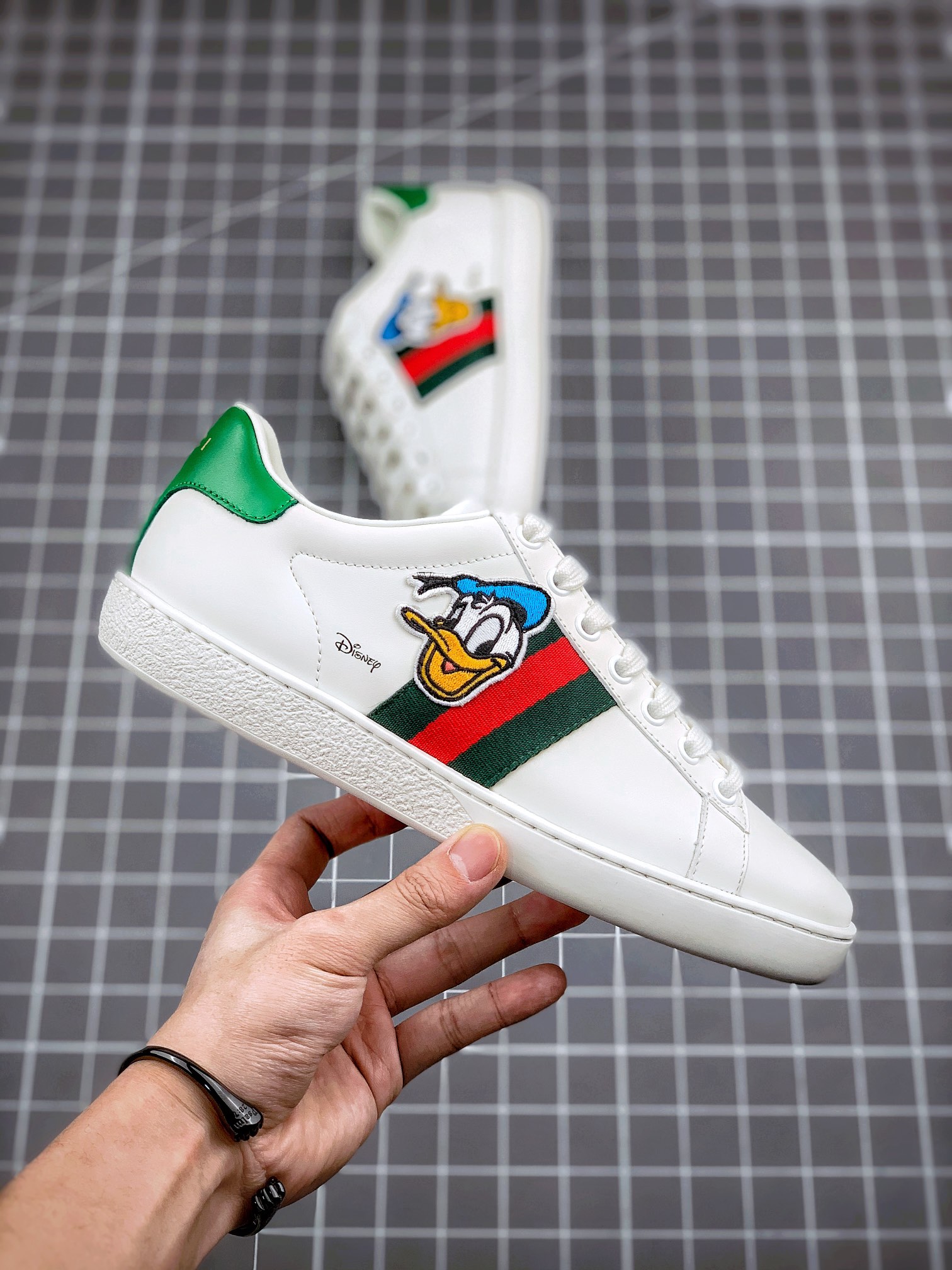 GUCCI Disney x Gucci Ace Donald Duck print men's sneakers