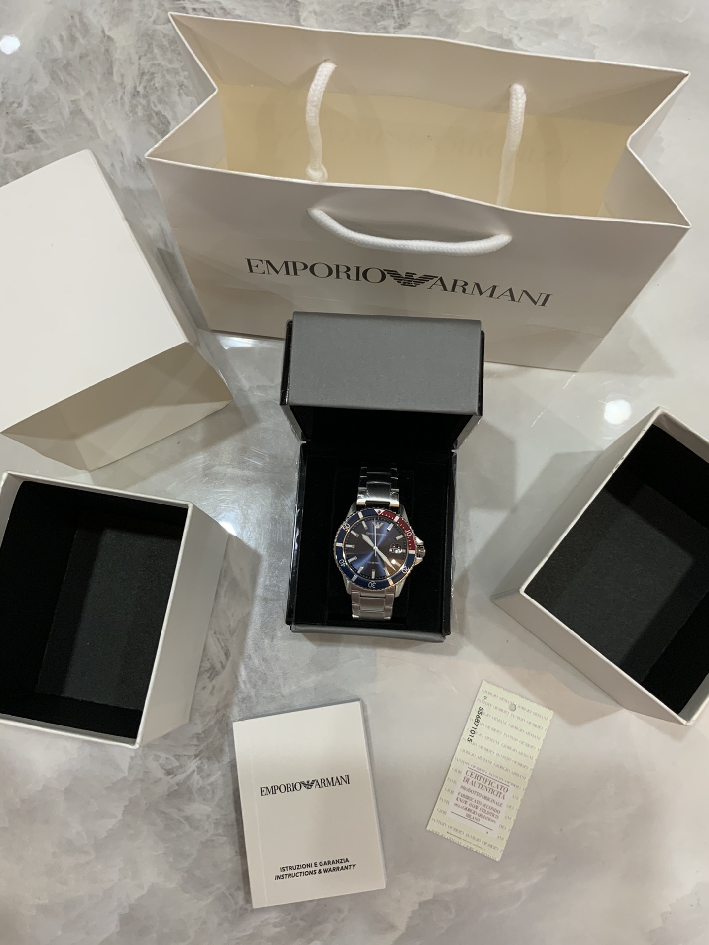 Armani AR11340, el último modelo de Armani, serie Submariner, boutique de buceo luminosa para hombres, color chocolate …