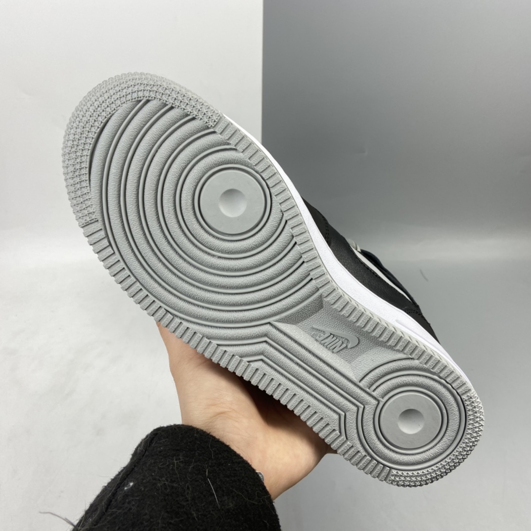 240 Nike Air Force 1 Mid 3M 黑灰拼接 空军一号中帮百搭休闲运动板鞋 BQ6819-008