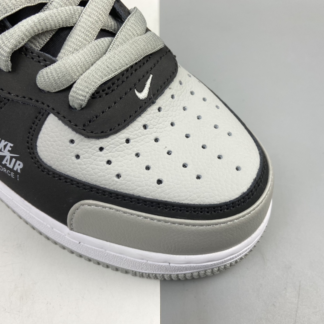 240 Nike Air Force 1 Mid 3M 黑灰拼接 空军一号中帮百搭休闲运动板鞋 BQ6819-008
