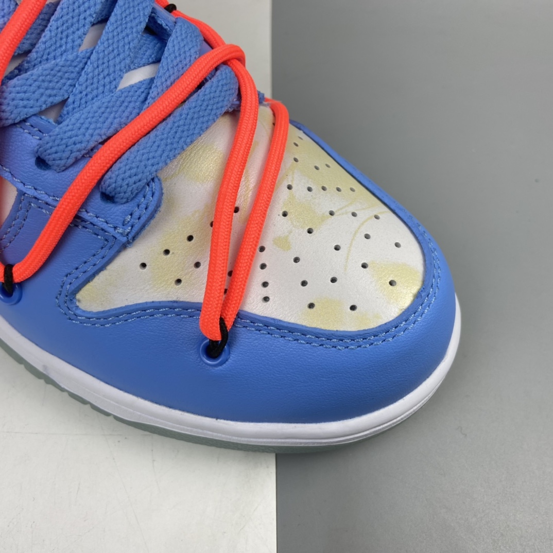P360 Off-White x Futura x Dunk OW ”Coast” 联名款北卡蓝配色复古滑板鞋 DD0856-403