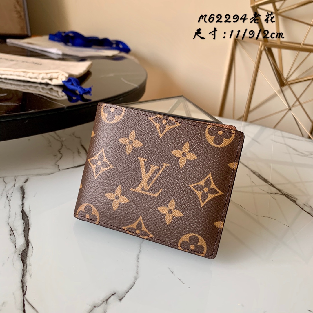 1:1 Replica
 Louis Vuitton Store
 Wallet Monogram Eclipse Canvas M62294